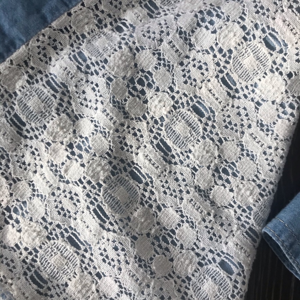 Iris Los Angeles Lace Chambray Shirt - Picture 8 of 12